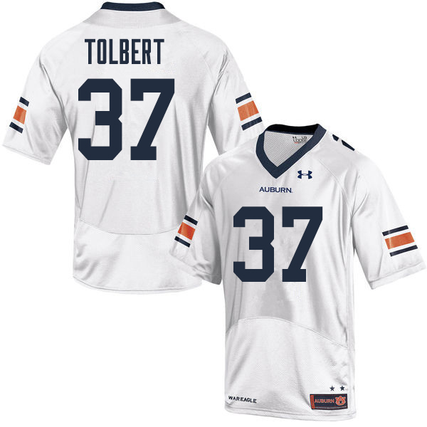 Men Auburn Tigers #37 C.J. Tolbert College Football Jerseys Sale-White